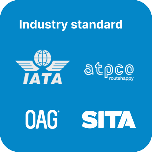 Industry standard compatible with IATA, ATPCO, OAG and SITA.